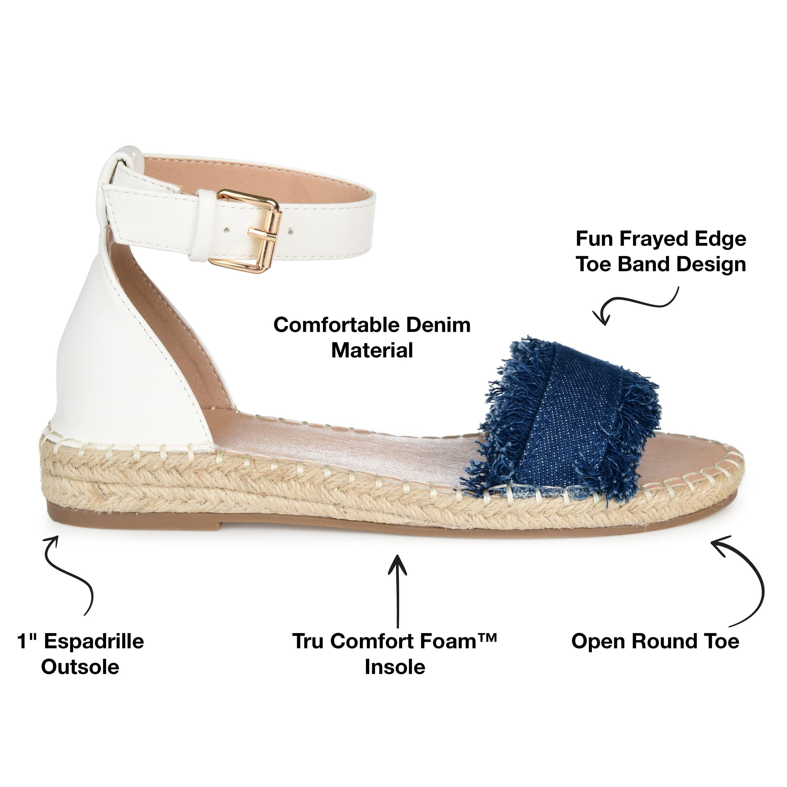 Journee Collection Journee Collection Women's Tristeen Tru Comfort Foam Espadrille Sandals - Size: 9 - Denim