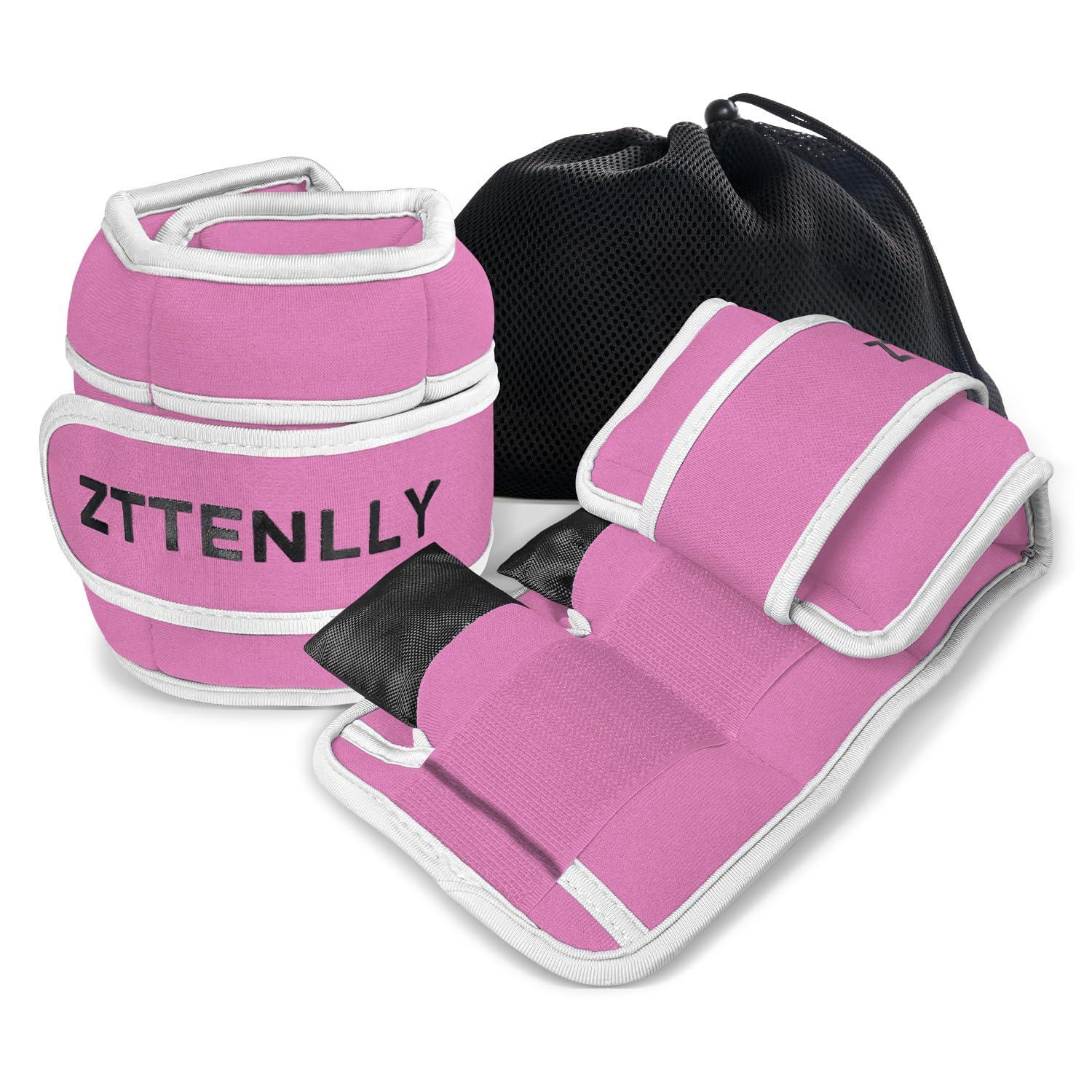 ZTTENLLY Adjustable Ankle Weights for Women Men and Kids | 1 Pair 5 10 15 18 20 Lbs Leg Wrist Ankle Weight Straps for Yoga, Walking, Running, Aerobics, Gym, Dance, Pilates, Cardio