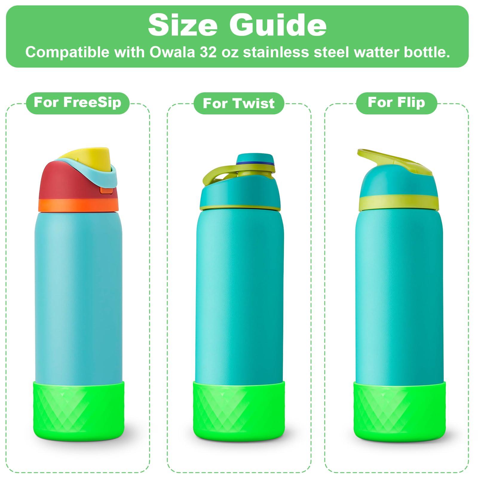 YOUCOX YOUCOX Silicone Boot for Owala Water Bottle 32 oz, 2PCS Anti-Slip Protective Sleeve for FreeSip/Twist/Flip Water Bottles, BPA Free, Dishwasher Safe, Bottom Bumper Cover Cup Accessories