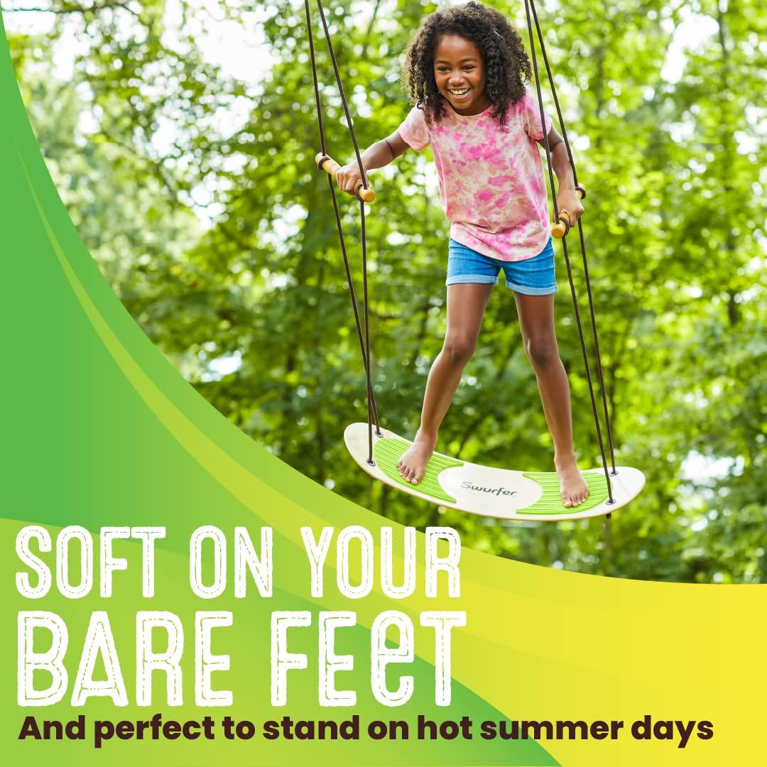 Swurfer Swurfer SwurfGrip Traction Pads for Wooden Surf Swing Comfortable Foam Grip Board Accessories, Heavy Duty Material, Green