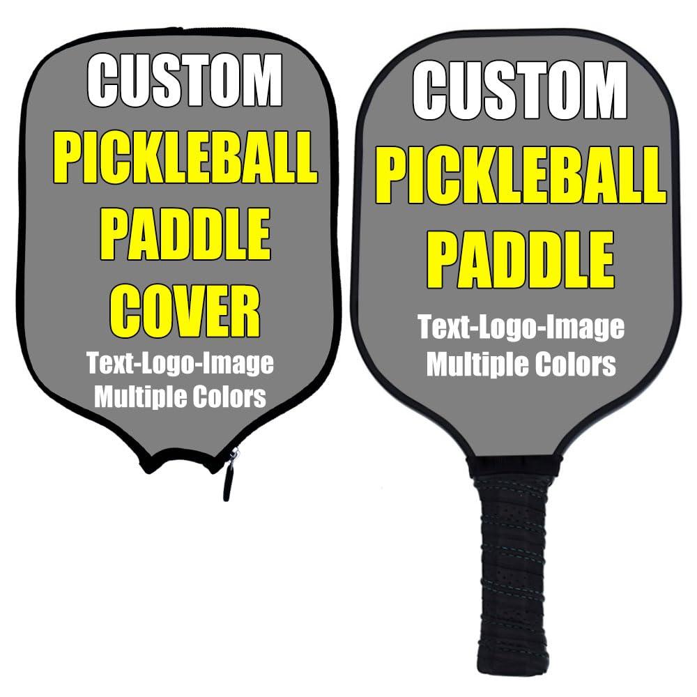 KOALEIU KOALEIU Custom Graphite Pickle Ball Paddles, Personalized Pickleball Racquet with Photo Text Logo, Perfect Rackets Gifts for Men&Women, Gray