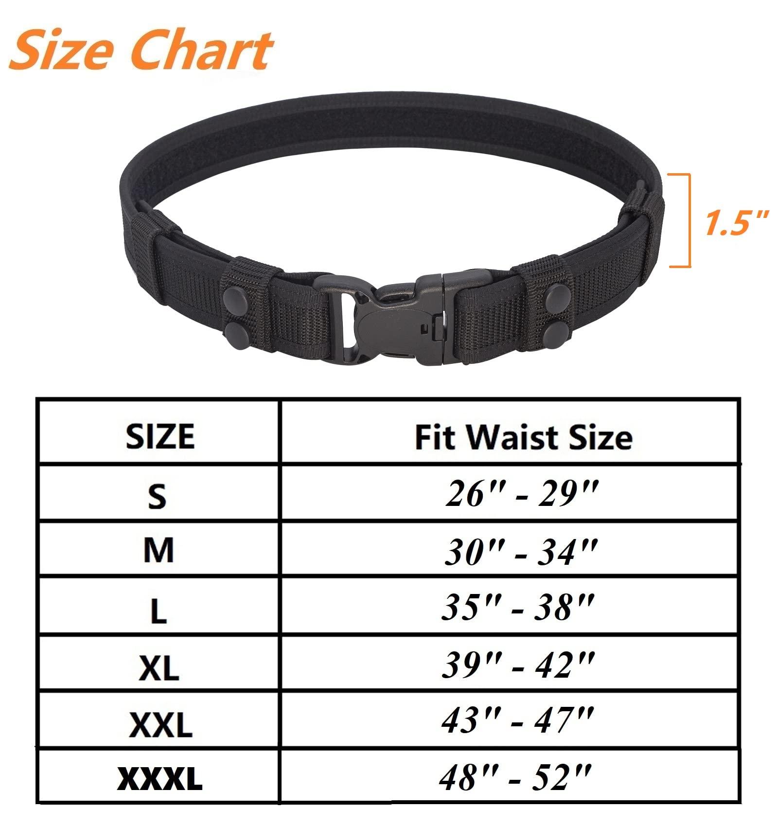 TACNEX TACNEX Duty Belt 1.5\" Law Enforcement Duty Belts Police Security Nylon Utility Work EDC Belt XL
