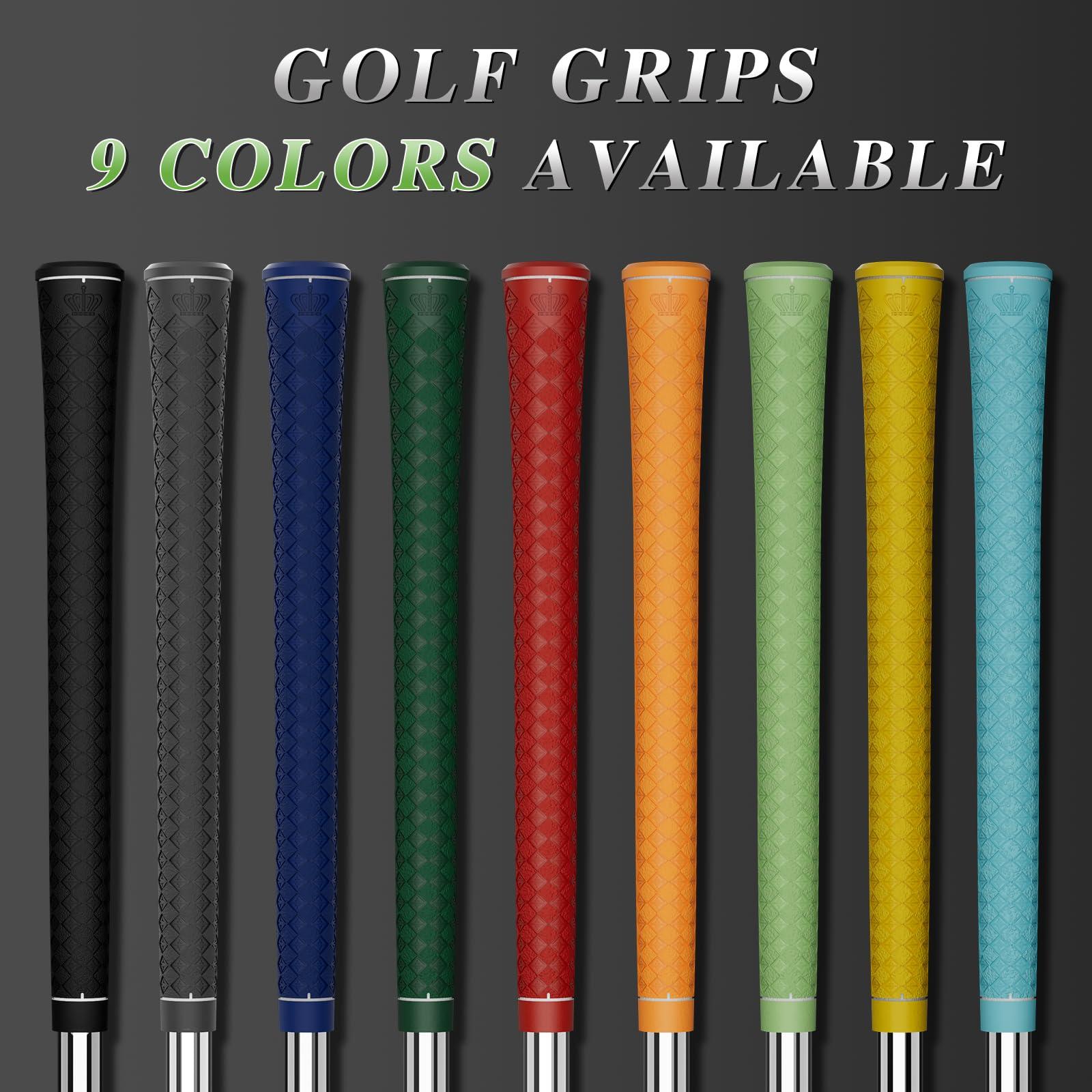 KINGRASP KINGRASPgolf club grips (13 Piece) Set golf club grips | Multi-Compound Rubber Golf Grip Undersize/ Standard / Midsize 10 Colors Optional.