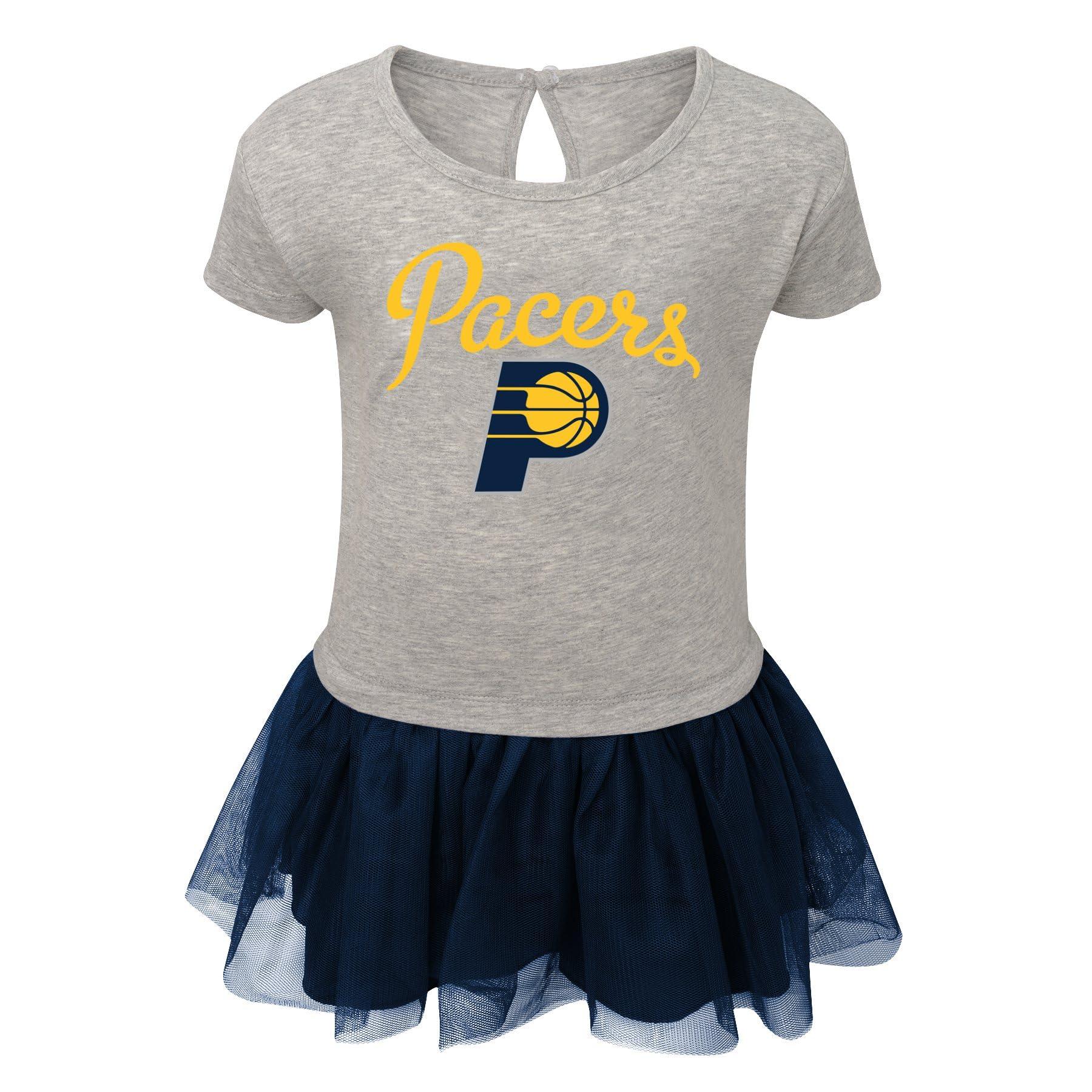 Outerstuff Outerstuff NBA Girls Infant (12M-24M) & Toddler (2T-4T) Short Sleeve Game Dress, Indiana Pacers 24 Months