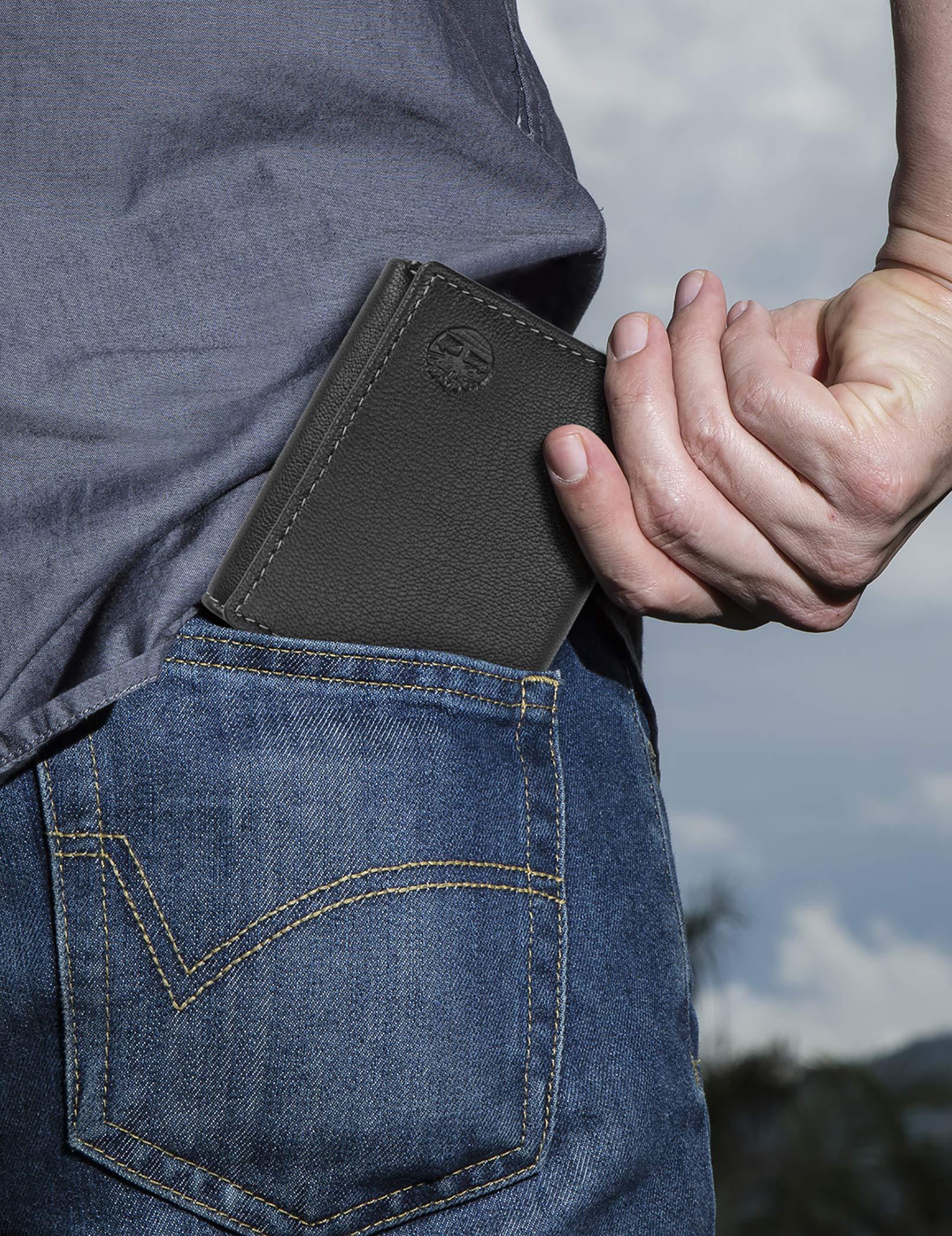 Timberland Timberland Men's Leather Trifold Wallet with Id Window, Black (Blix), One Size