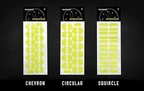 RydeSafe Bike Spoke Reflector Kit - Chevron - Fluorescent Yellow