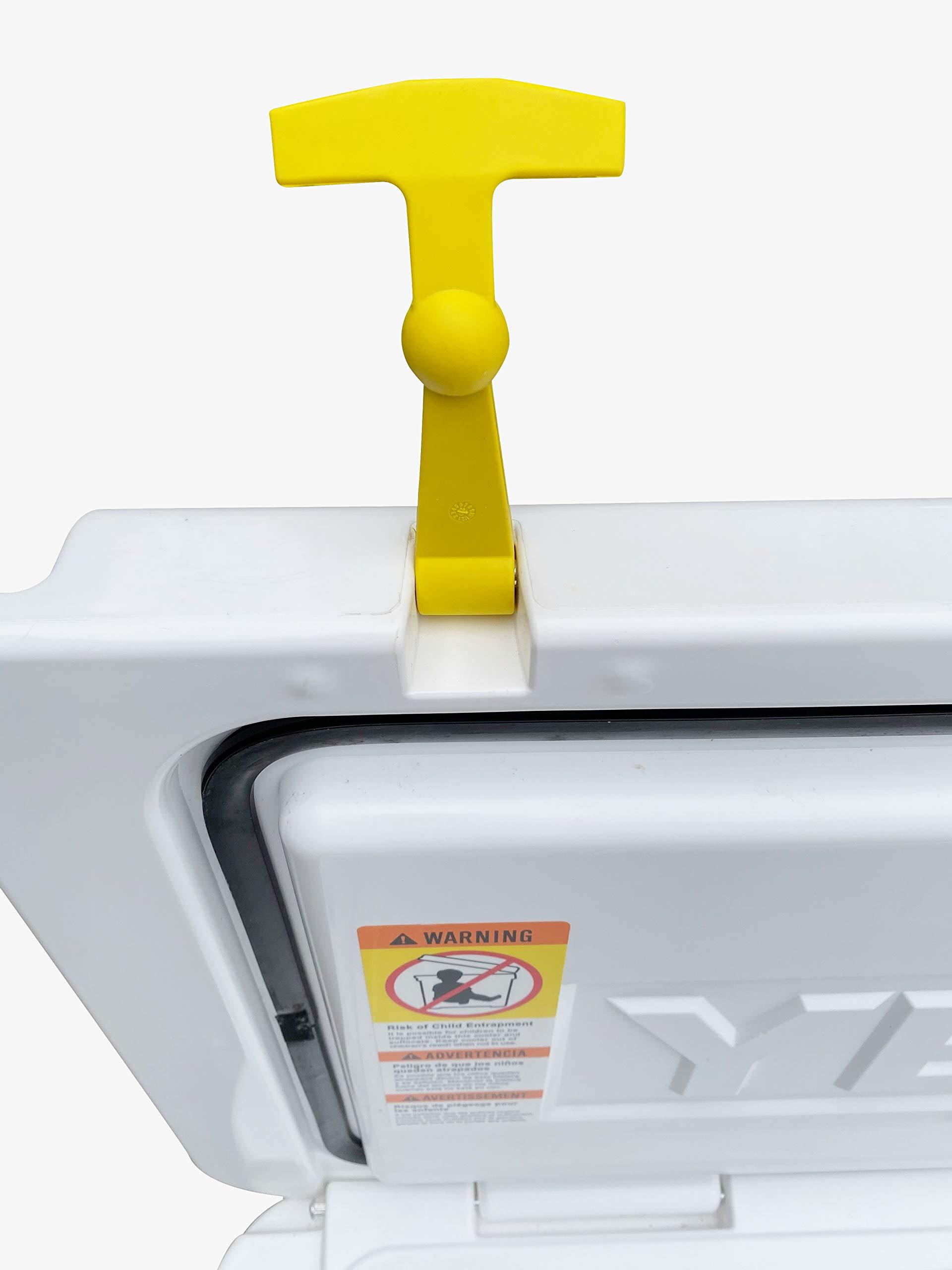 BEAST COOLER ACCESSORIES 2-Pack Replacement Lid Latches Compatible With Yeti and RTIC Hard Coolers, Designed and Manufactured - Larger, Ergonomically Improved Design That Fits all Yeti Tundra Coolers (Yellow)