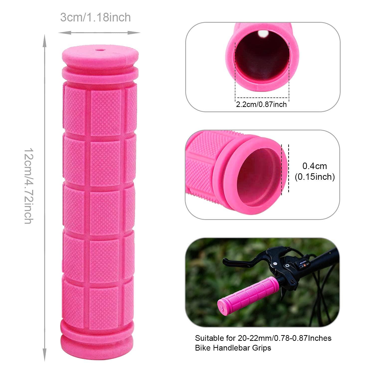 YOROZUCERY Bike Handlebar Grips with Tassel Streamers, Non-Slip Soft Rubber Bike Handle Grips for Kids and Girls Boys, Mountain Bike MTB BMX Scooter Cruiser Bicycle Repair Replacement Parts