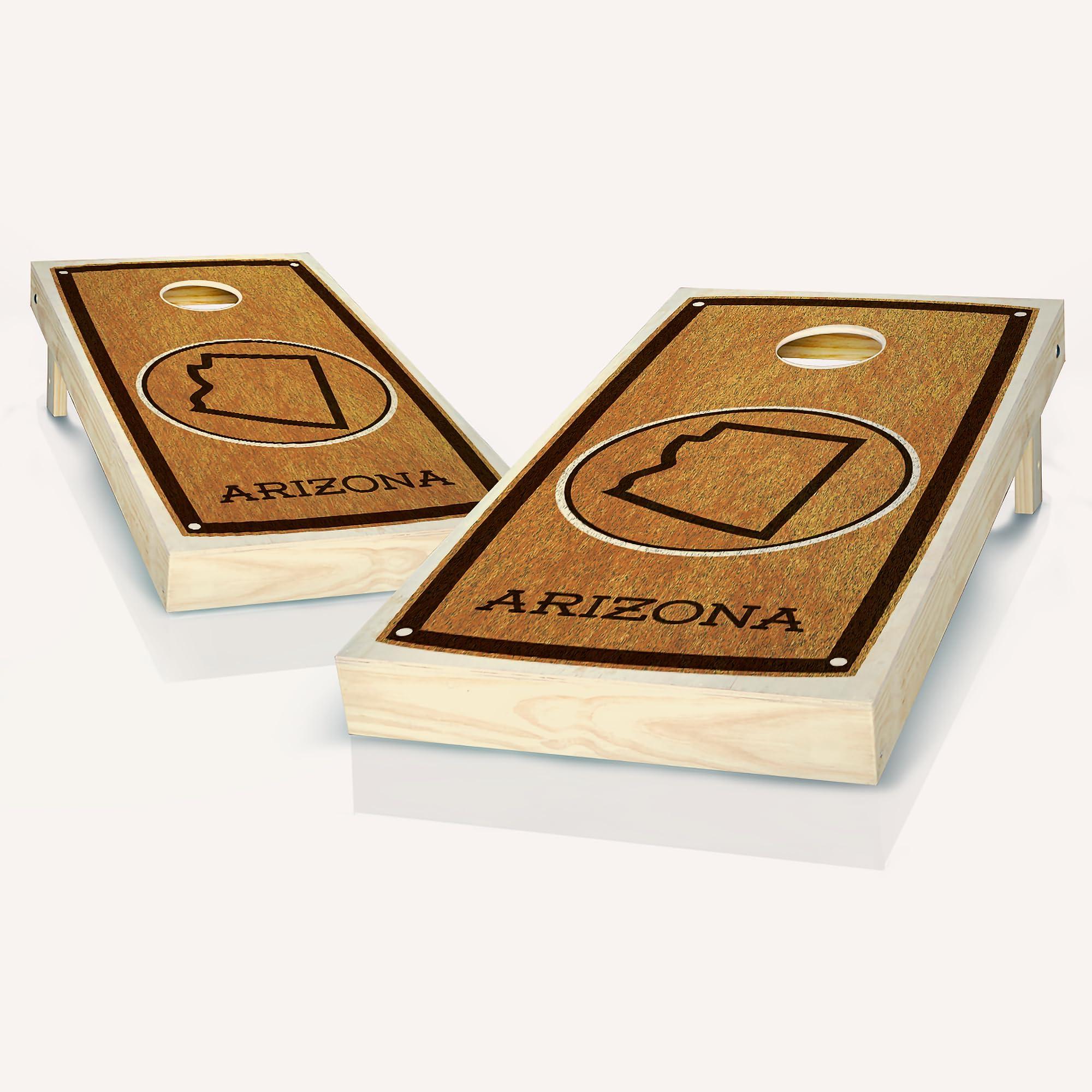 Skip's Garage Skip's Garage Arizona State Stained Cornhole Set - 2x3 Boards (All Weather Bags) - NO Accessories