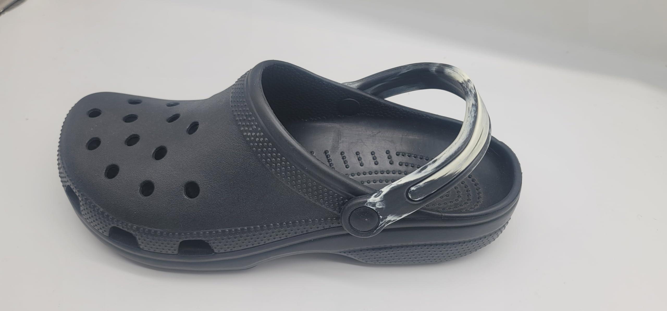 Snappy Shoe Rivets Snappy Straps for your Clogs or Croc (blackwhite, 8inches)