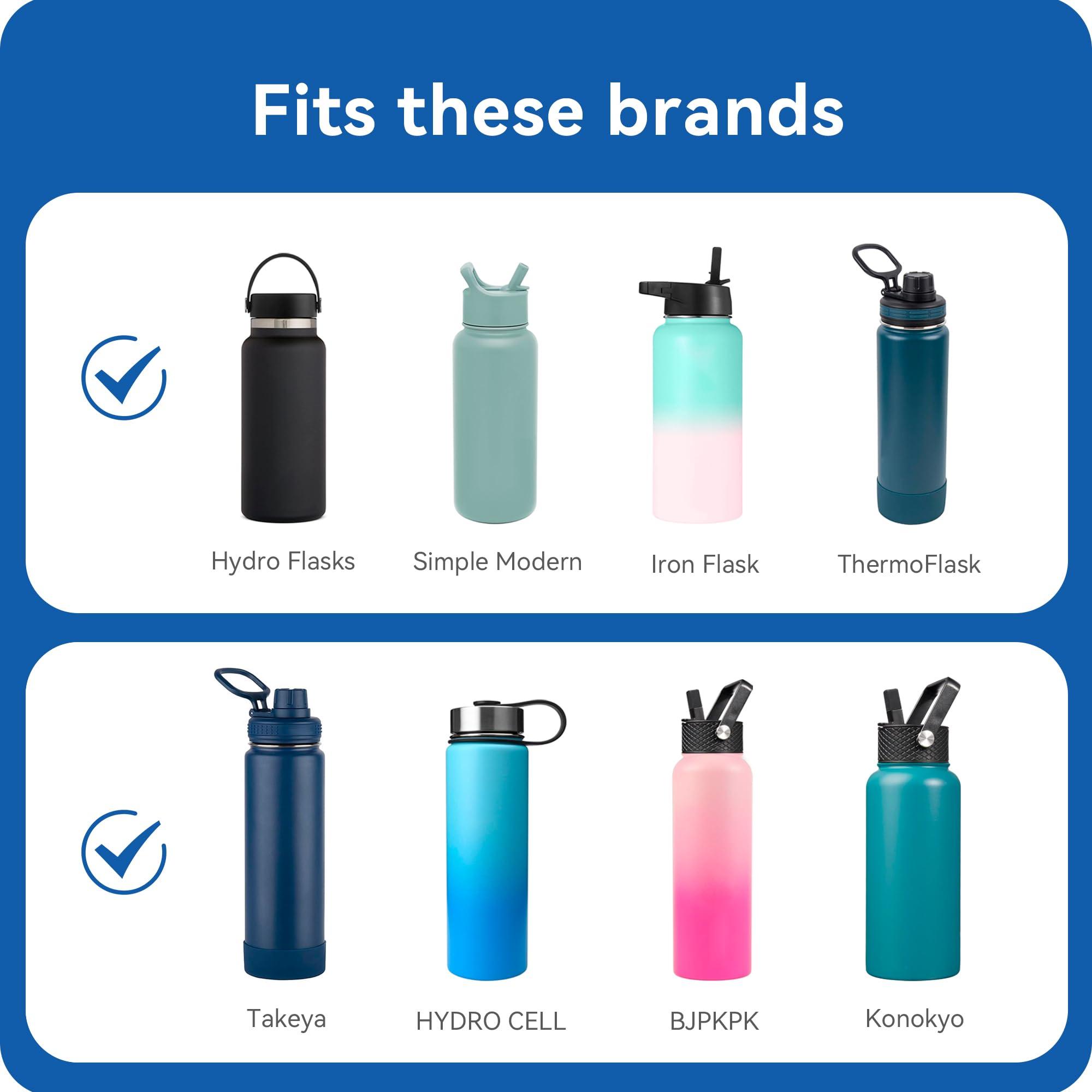 Prurex Prurex Straw Lid for Thermoflask, Takeya, Simple Modern, IRON FLASK Wide Mouth Bottles (12-64oz),Leakproof Replacement Lid Compatible Hydro Flask,BPA-Free Straw Cap (2.28" Mouth)