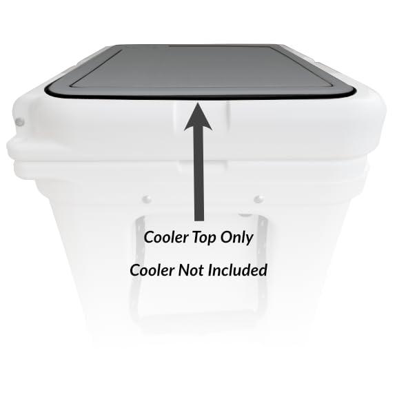 Orthodek Orthodek Tundra Hauler Wheel Cooler Lid Tops - EVA Foam YETI Chest Cooler Peel and Stick Comfort Pad - Hard Side Camping, Boating, Tail Gate, Ice Box Top Cushion (Gray + Black)