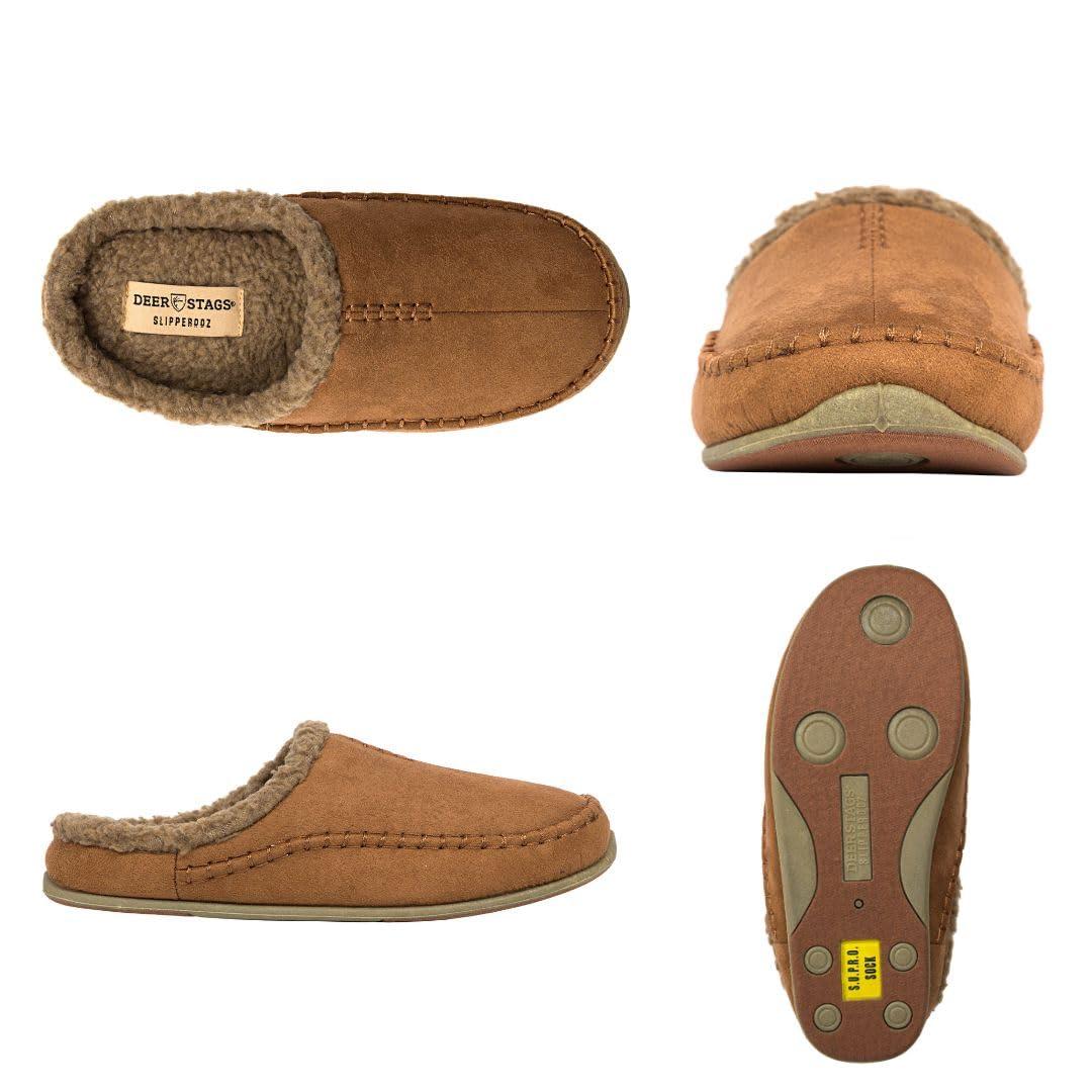 Deer Stags Deer Stags Unisex Nordic Microsuede Slipper / Chestnut / Men's 16 US / Medium