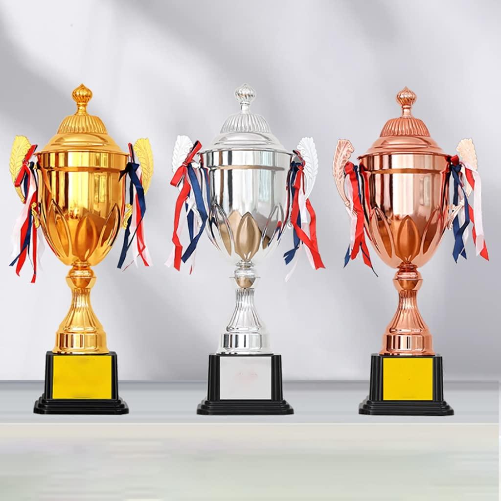 NineFit Basics Tall Trophy Cup Gold Award Trophy Cups Large Metal Award Trophy Cup, Large Trophy Cup for Sport Tournaments, Competitions, Party (Color : Gold, Size : B/42 * 18cm)
