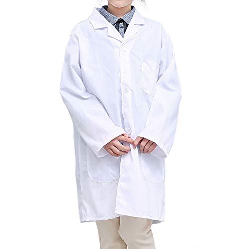 CLanItris CLanItris America Kids Unisex Lab Coat for Scientist Role Play Costume Set - Soft Touch (Small,White)