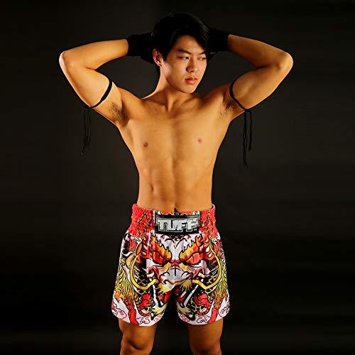 Tuff Sport Tuff Muay Thai Shorts TUF-MS621-WHT-M