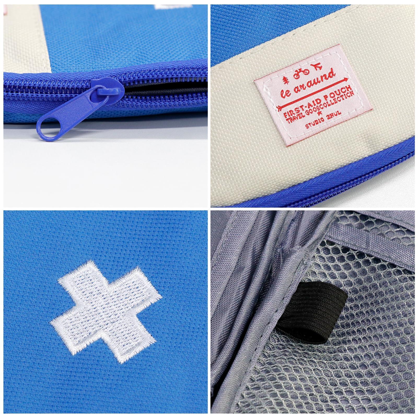 Faylapa Faylapa 3Pcs Mini Empty First Aid Bag, 7x5 inches Travel Essentials Portable Medical Pouch Medicine Bag for Hiking, Home, Travel, Camping, Outdoor, Car, Office (Bag Only)