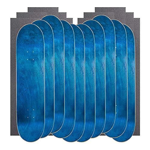 Cal 7 Cal 7 Blank Maple Skateboard Decks with Grip Tape (Bundle of 10) (Blue, 8.5 inch)