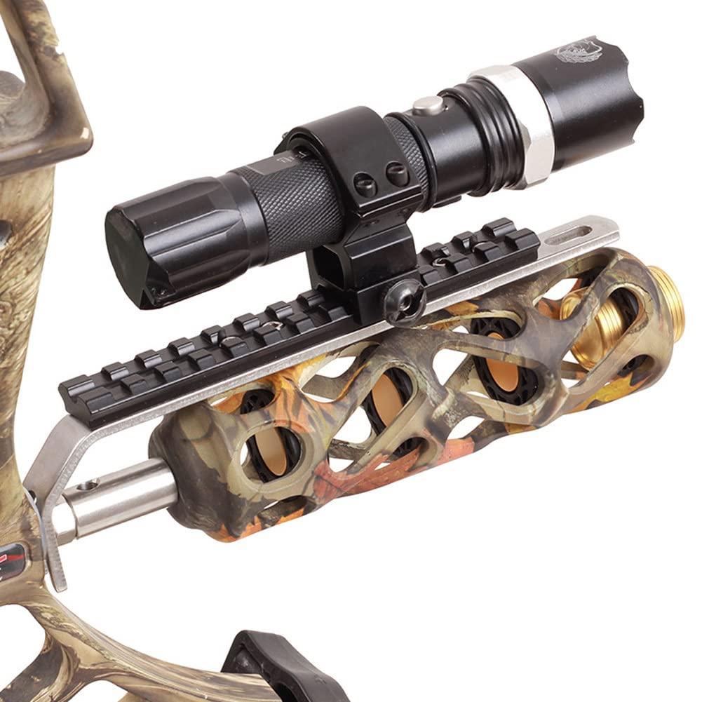 Muzrunq Bow Arrow Flashlight Bracket Heavy Duty Metal Mount Stabilizer Bracket for Compound Bow.
