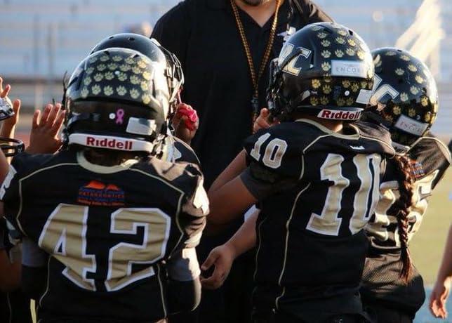 Pro-Tuff Decals Pancake Award Decals 100 Football Reward Stickers for Helmets in Your Team Color (Kelly Green on White)