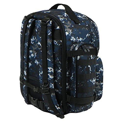 East West U.S.A East West U.S.A RTC515 Tactical Molle Sport Military Assault Expandable Trekking Bag, Navy Camo