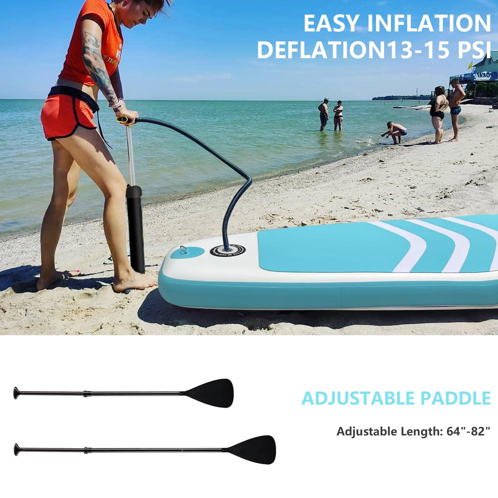 Hmtaolife Hmtaolife Inflatable Stand Up Paddle Board, Inflatable Paddle Board with SUP Paddle Board Accessories, Non-Slip Comfort Deck for Youth and Adults