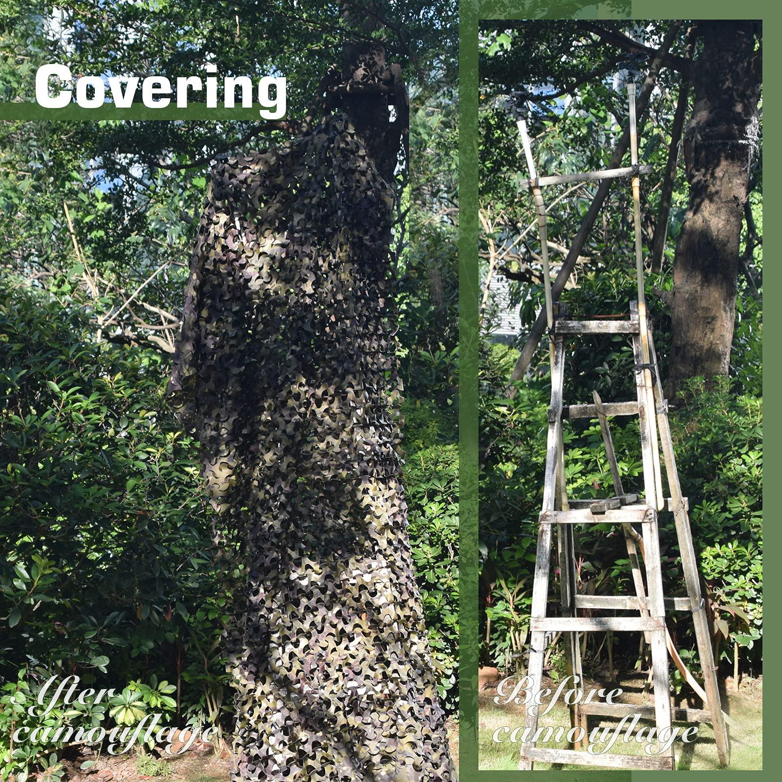 GRVCN GRVCN Camo Netting Camouflage Net, Bulk Roll Sunshade Mesh Nets for Hunting Blind Shooting Military Theme Party Decorations