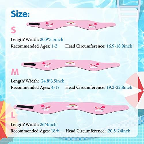 HeySplash HeySplash Swimming Headband, Swimming Earplugs Kids Ear Plugs Ear Band Swimmer Ear Protection, Elastic Neoprene Ear Guard & Hair Guard for Kids, Adults, Keep Water Out & Hold Earplugs in, Medium, Pink
