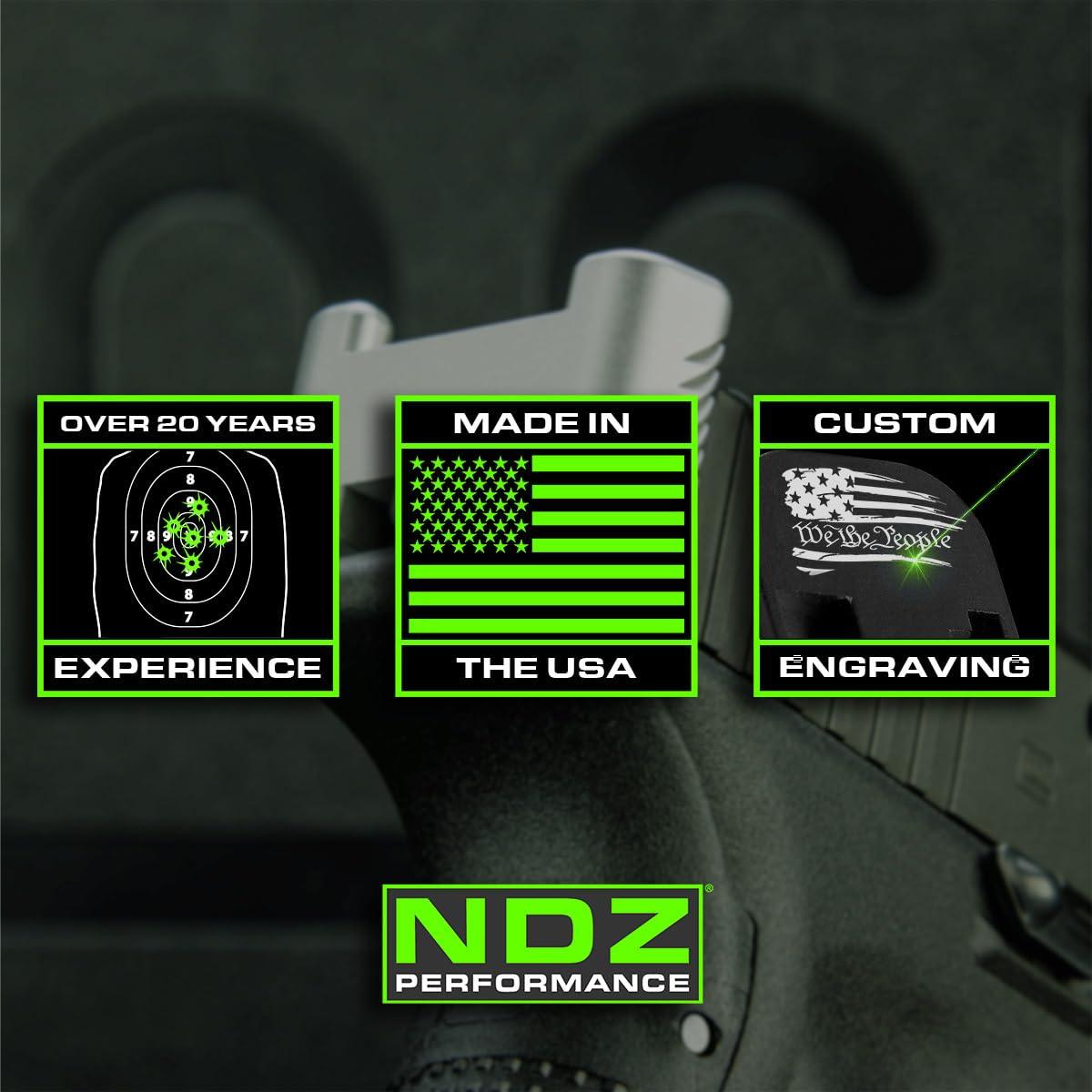NDZ Performance NDZ Performance Magazine Base Plate Finger Extension for Sig P365 .380 ACP, Laser Engraved Anodized Aluminum in Gold - Trucker Mudflap Girl