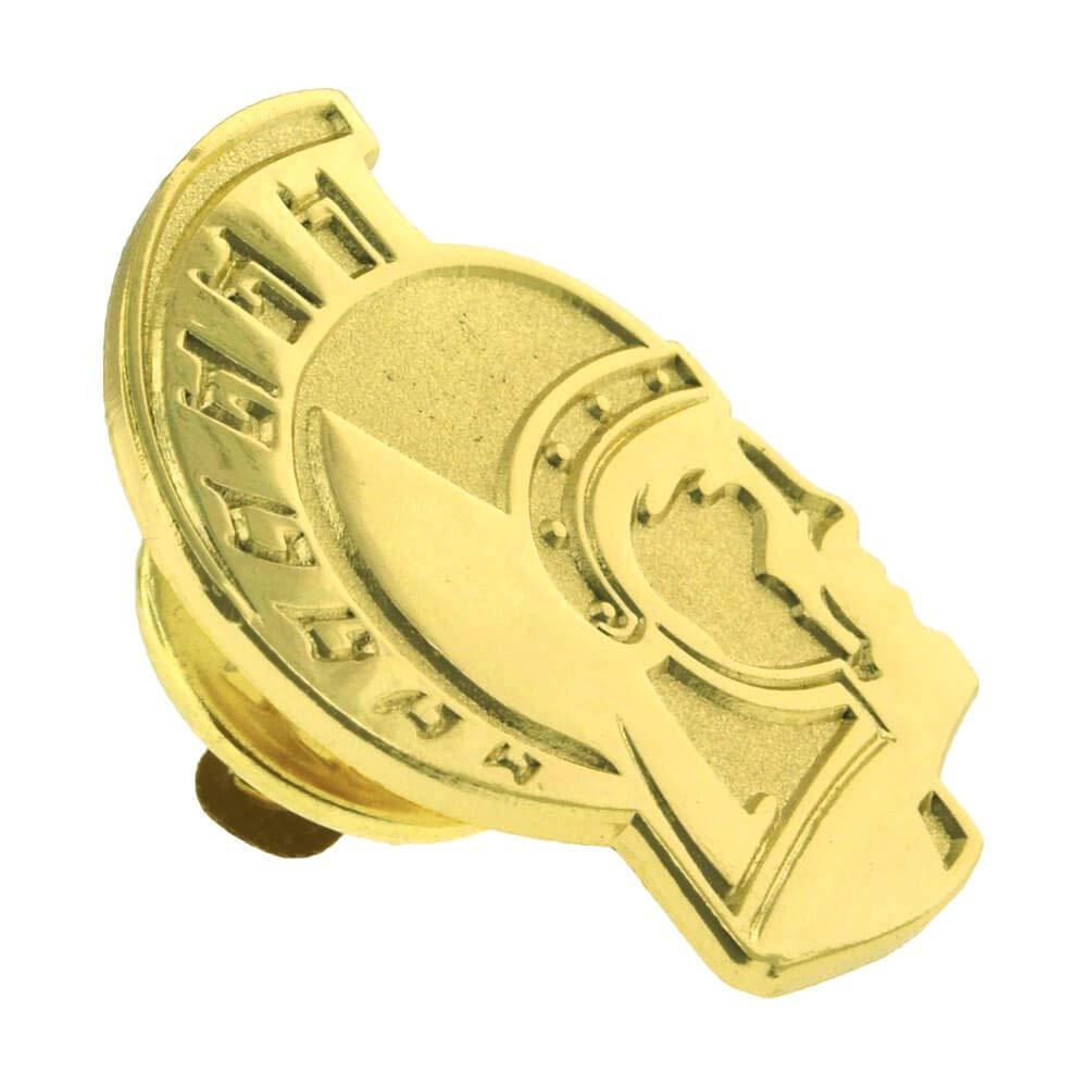 PinMart PinMart's Gold Chenille TROJAN Mascot Letterman's Jacket Lapel Pin - 25 Pack