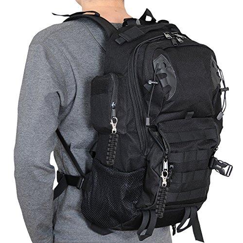 Techion Techion 4 Pack Paracord Zipper Pulls for Backpacks, Tents, Trolley Cases, Traveling Cases, Jackets and Many Other Items That with Zippers (Black)