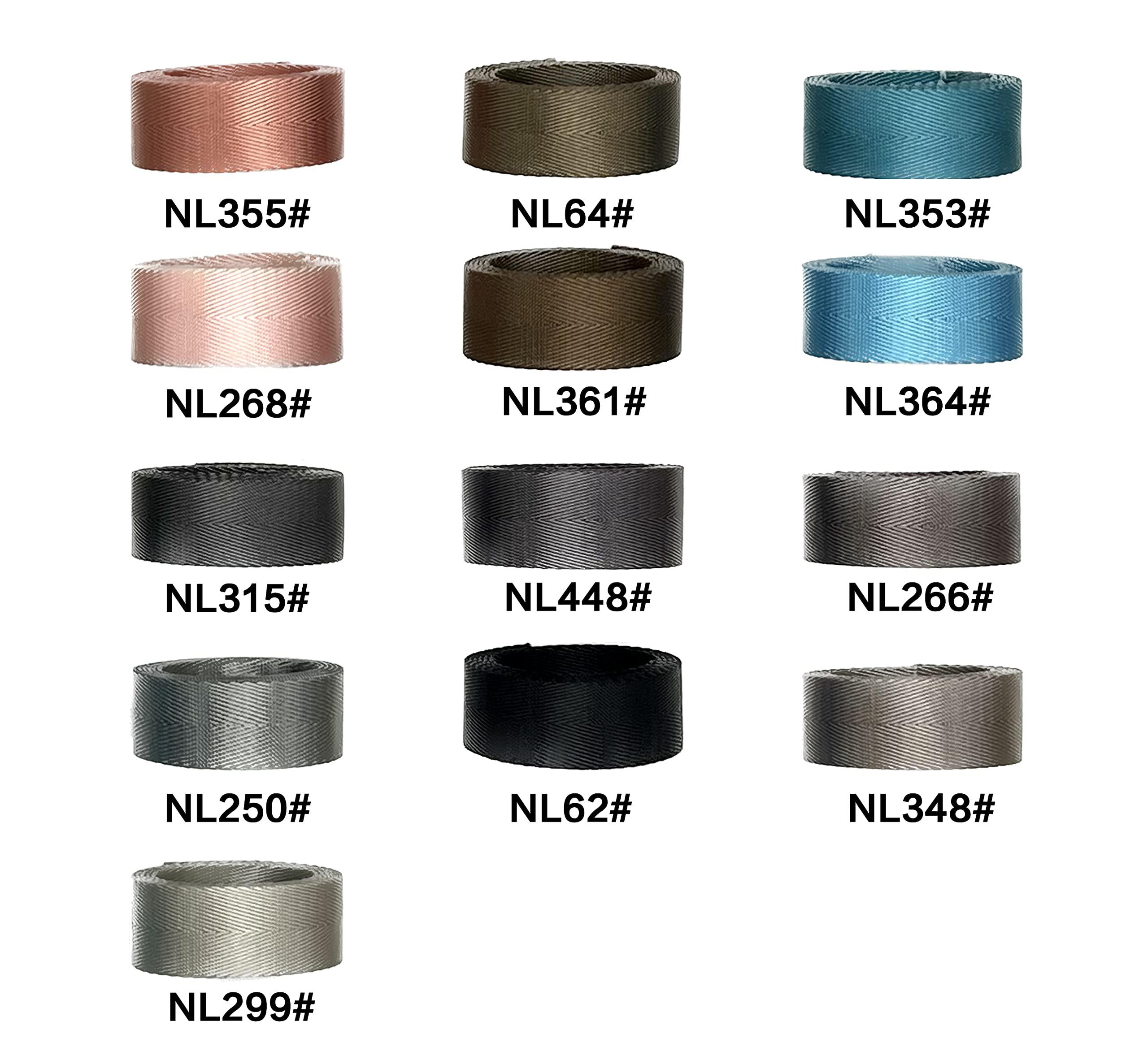 3dancraftit 3dancraftit Nylon Webbing Ribbon Sold by The Yard Heavy Weight Strap Replacement Colored 6 Size to Choose ZA63-1Y