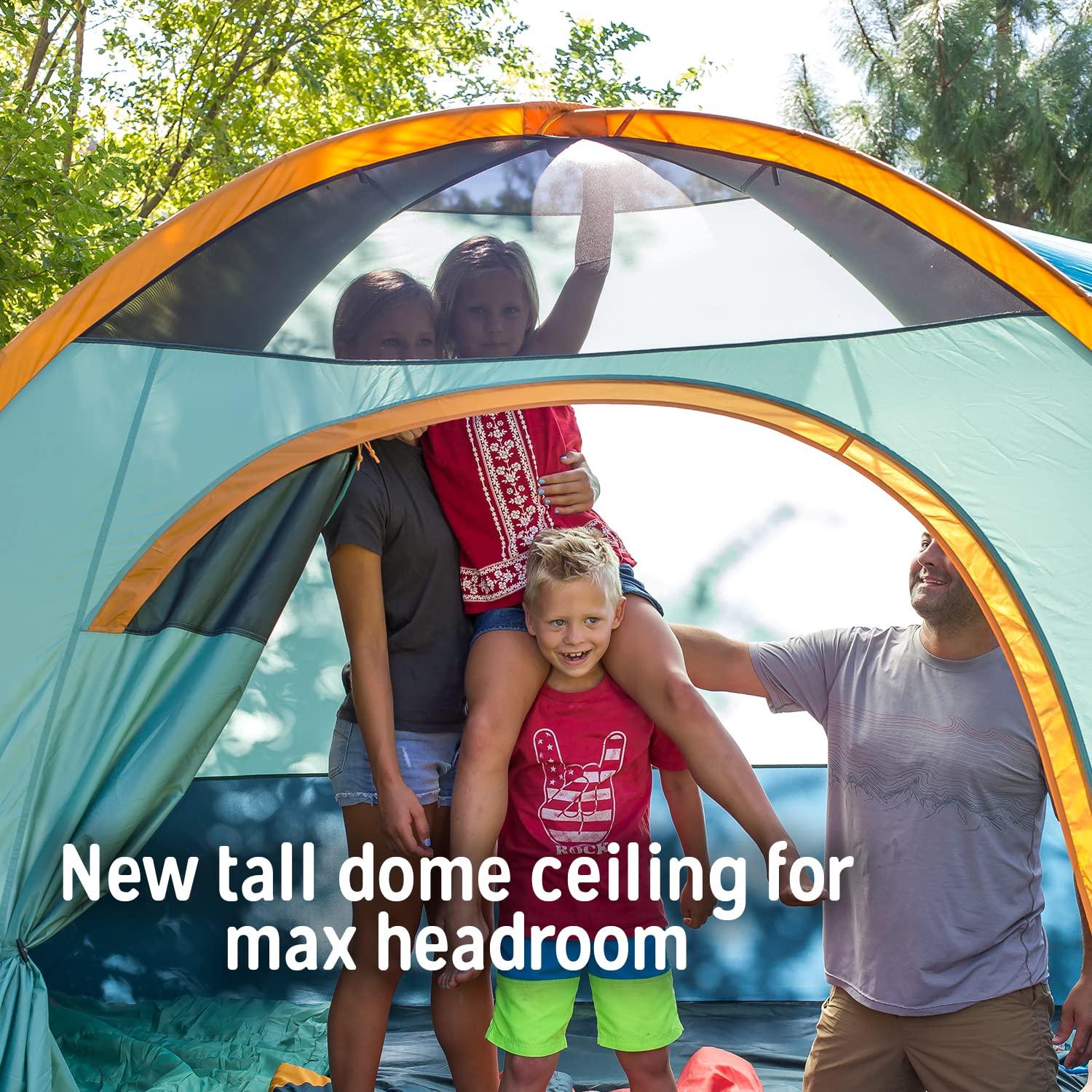 Kelty Kelty TALLBOY Family + Car Camping Tent, 4 or 6 Person Freestanding Overnight Shelter, Large Capacity, Tall Height, Stuff Sack Included
