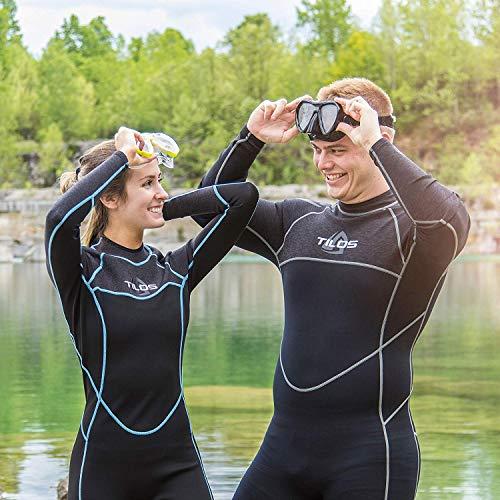 Tilos Tilos Revo, Wide View Snorkel Diving Mask: Scuba, Snorkeling, Free Dive, and Swim 180 Masks - Anti Fog Divers Goggles with Double Lens, Elastic Strap - Men/Women Adult Water Gear (Yellow)