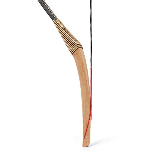 HNZMDY 55 Inch Traditional Longbow 20-35 Lbs Takedown Recurve Bow Horsebow Traditional Wood Hunting Bows Right Hand and Left Hand for Target Shooting Practice (35 Lbs, bow set)