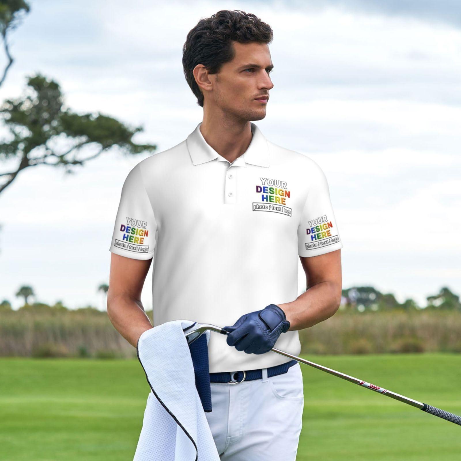 NineFit Basics Custom Polo Shirt Design Your Own Classic Custom Polo Shirts Basic Custom Polo Shirt Men Custom Gifts,XX-Large