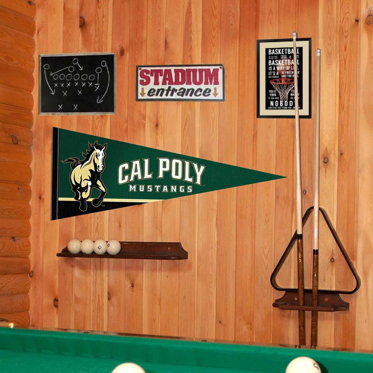 College Flags & Banners Co. College Flags & Banners Co. Cal Poly Mustangs Pennant Full Size Felt