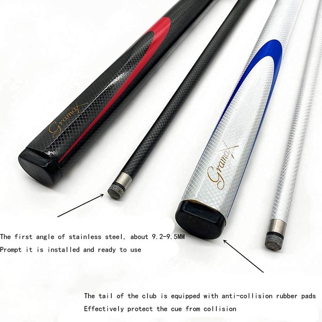 sxysdkjco sxysdkjco Pool Cue Billiard Cue 1/2 Section Handcraft Snooker Carbon Fiber Cues, Maple Pool Cues are Handcrafted and Finely Crafted for Professionals,9.5Mm 240312(Color:A,Size:9.5mm)