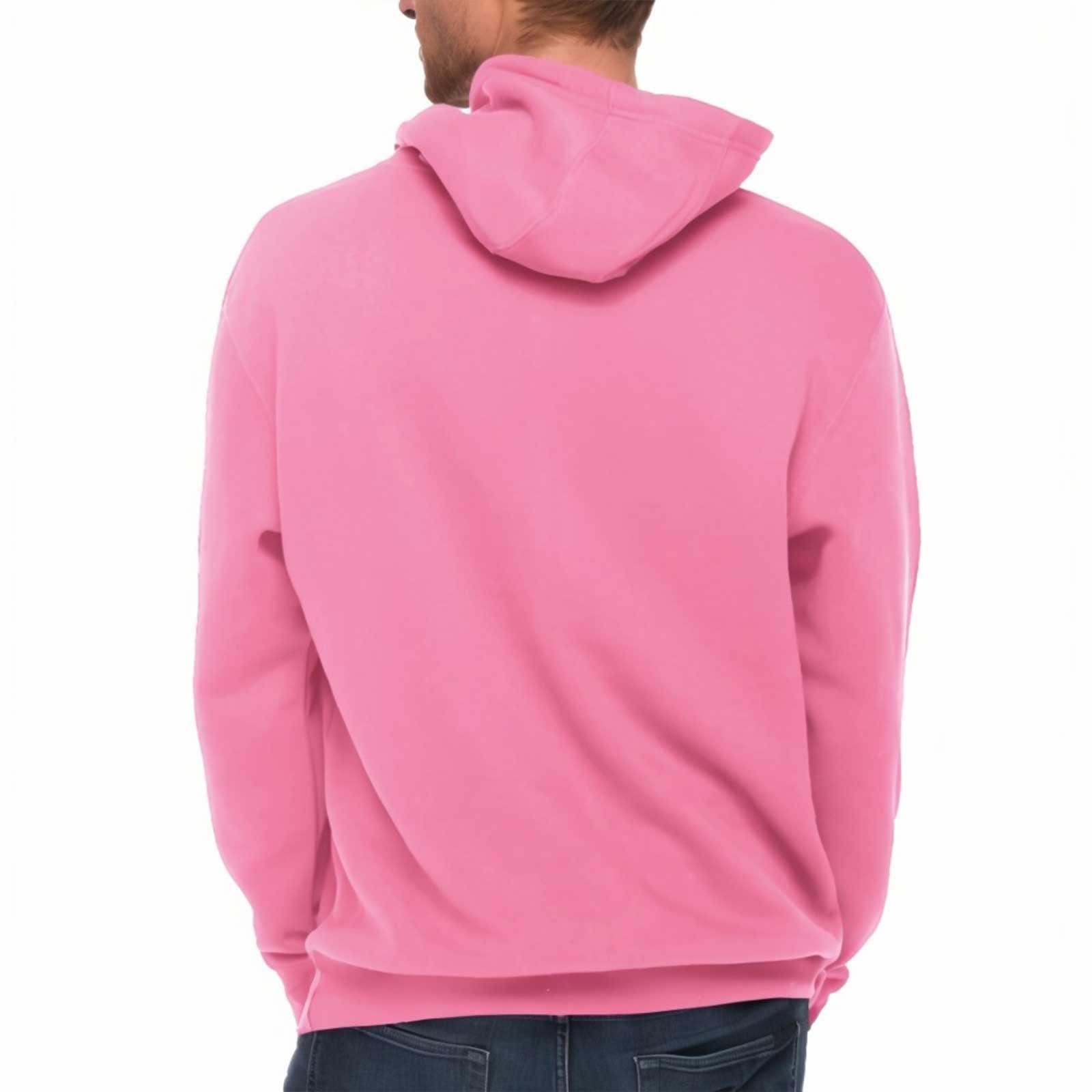 Mlgaril Mlgaril Pink Mens Zip Up Hoodie Long Sleeve Fleece Full-zip Hooded Sweatshirt Pullover With Kangaroo Pocket S