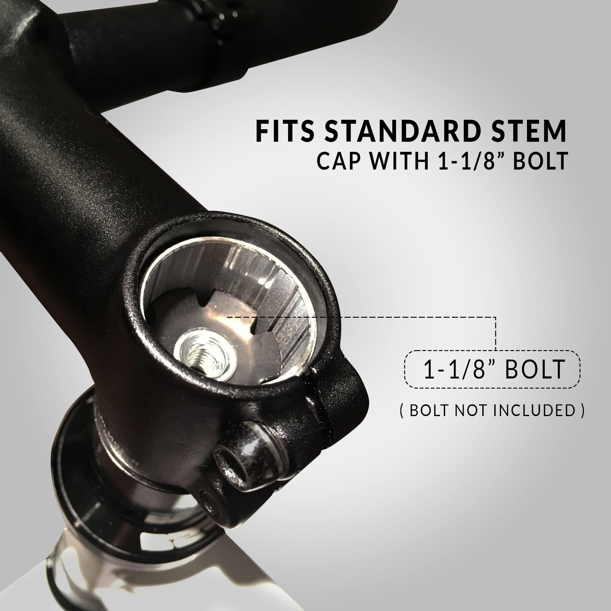 Dubbs Hardware Dubbs Hardware MTB Headset Top Cap 1-1/8" Aluminum Bike Stem Cap Custom Threadless Top Cap for Mountain Bikes, Road Bikes, Bicycle Headsets, and MTB Stem Caps - (Black Ride it Like You Stole It)