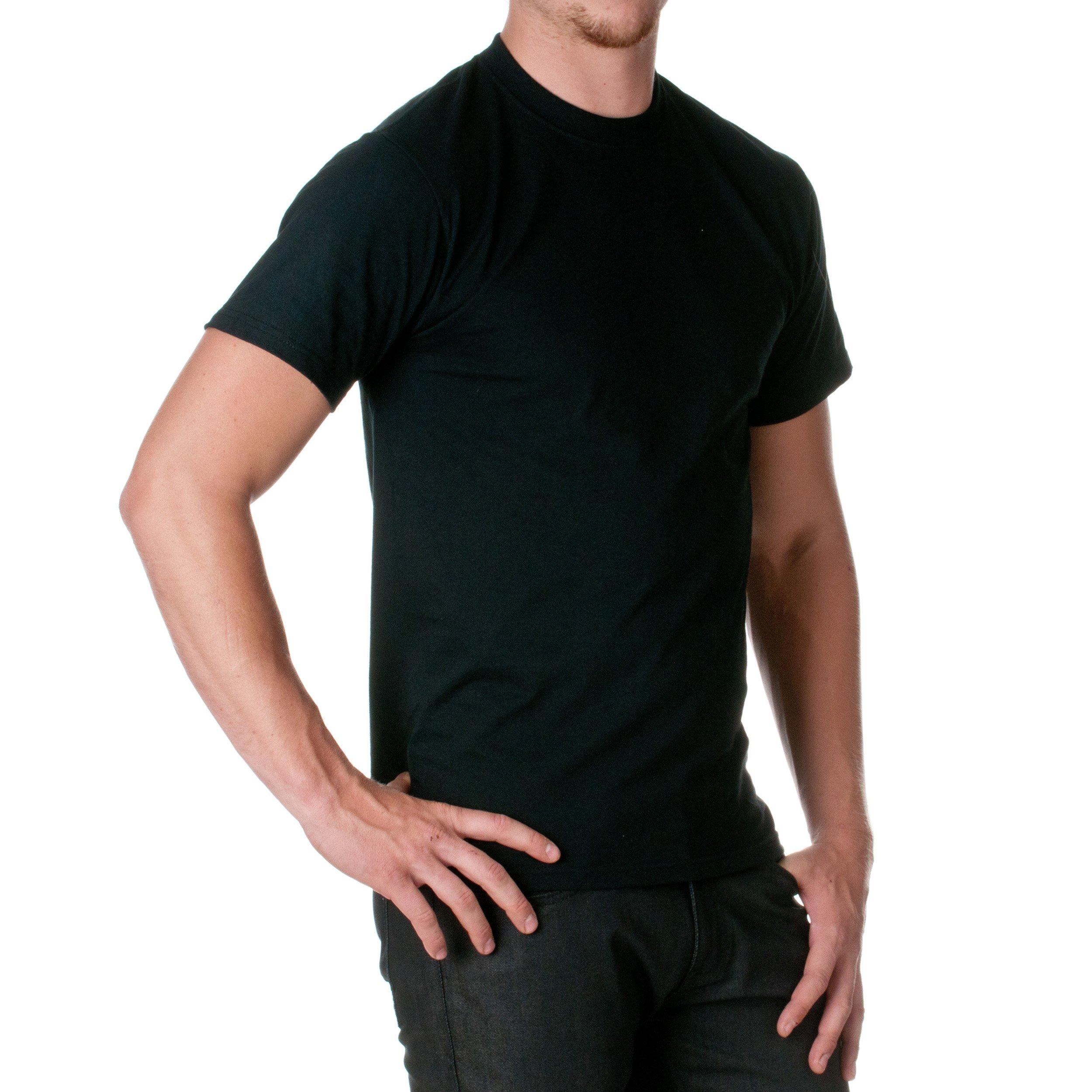 Fruit of the Loom Fruit Of The Loom Men's Heavy Cotton T-Shirt, Black, Large