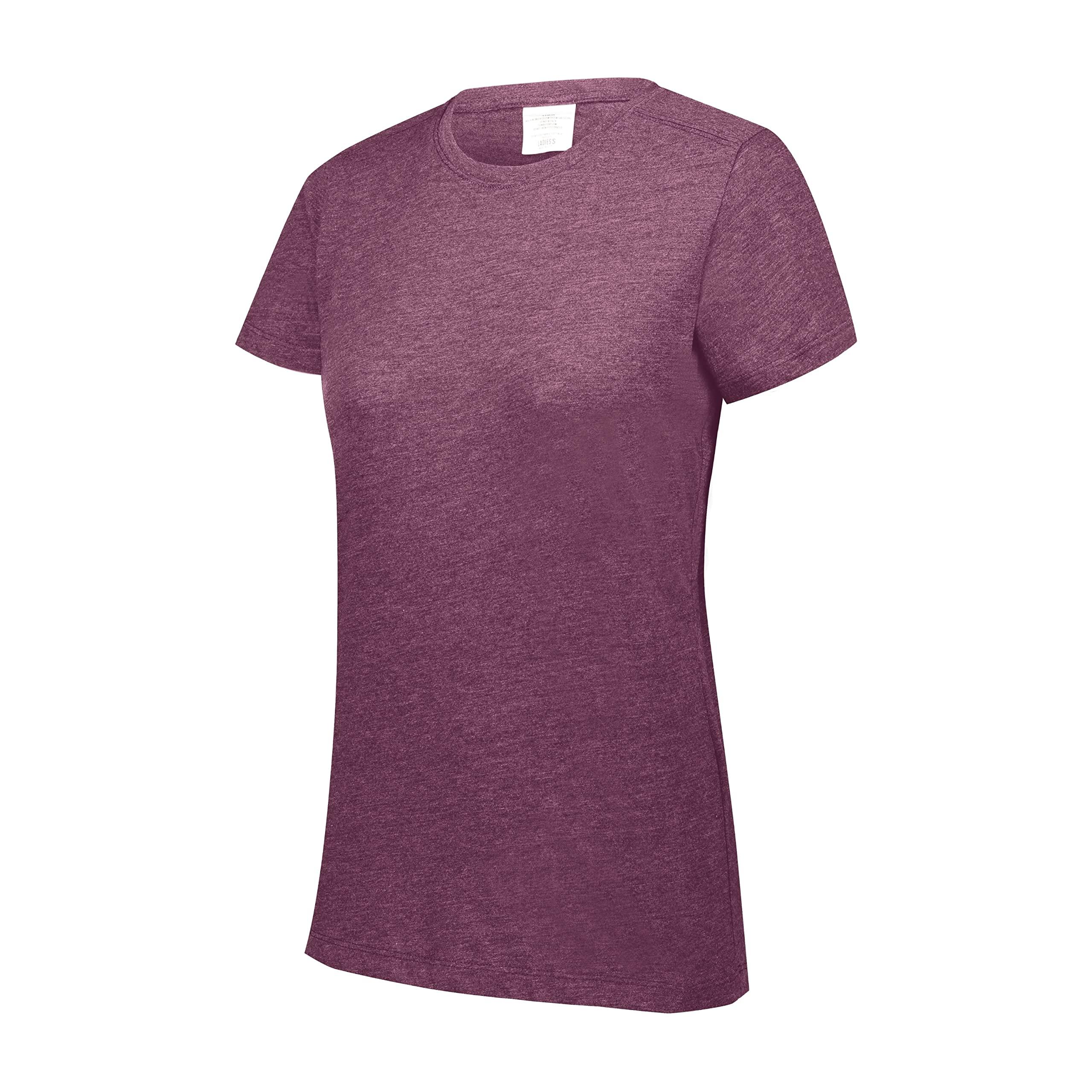 Augusta Sportswear Augusta Sportswear Womens Tri-Blend T-Shirt, Maroon Heather, XS