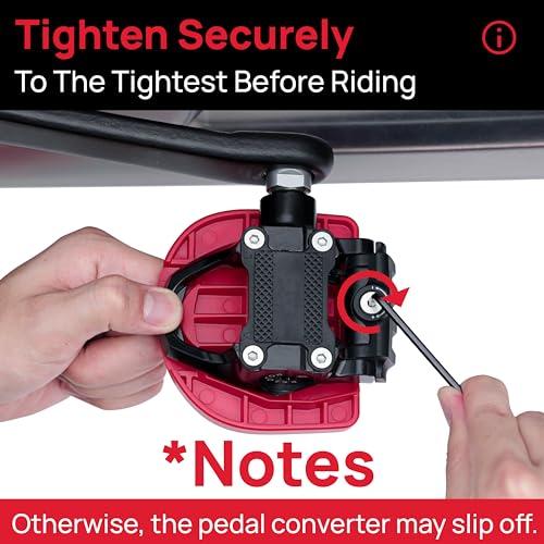 PeloFamily Pedals for Regular Shoes Compatible with Peloton Bike & Bike Plus, Pedal Converter Extra Large Fit Original Bike & Bike+, Replacement Pedals Adapter, Flat Platform Clipless, Exercise Bike Accessories