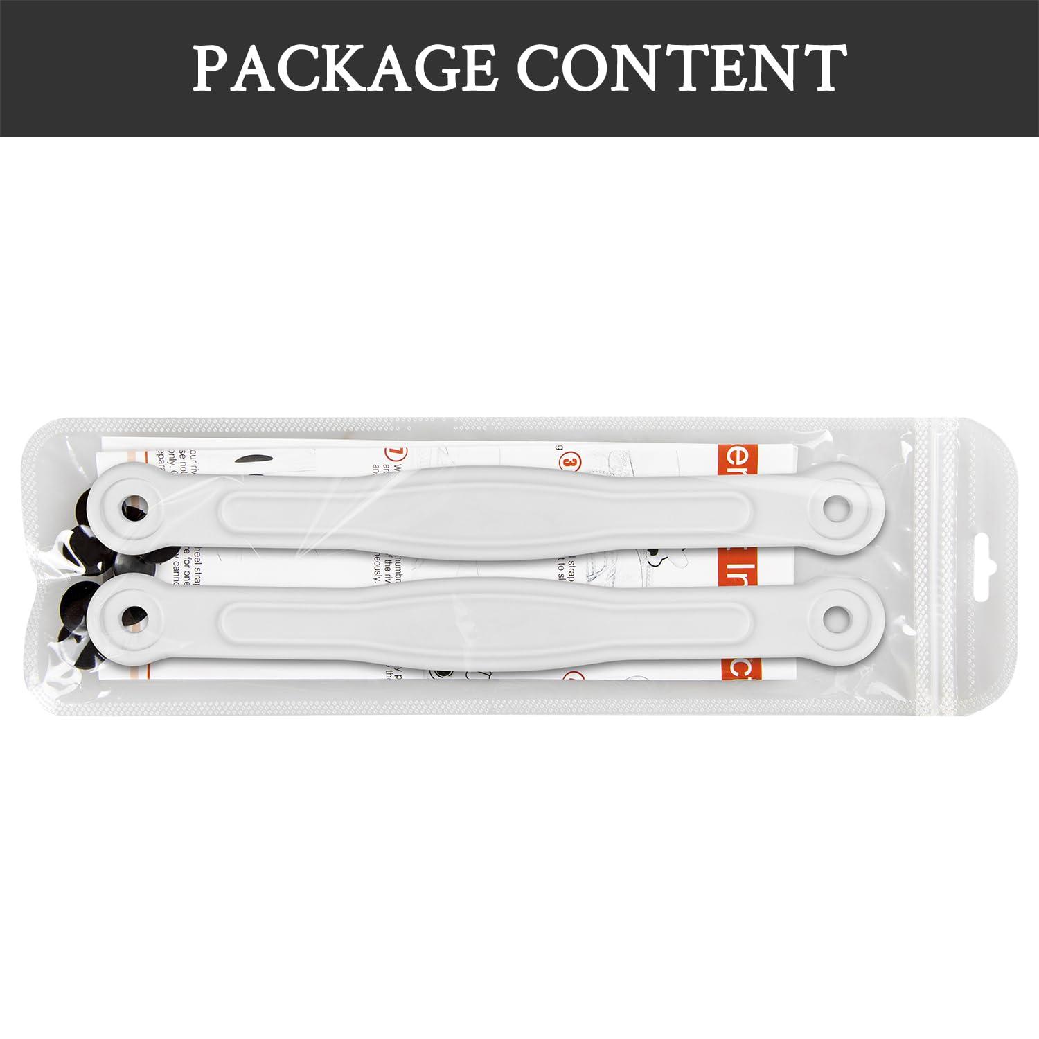 SOPROM Replacement Rivets with Heel Straps for Croc Classic Clogs Men Women and Kids Shoes(Color:White,Size:C12)