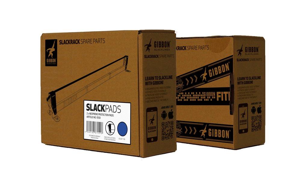 Gibbon GIBBON Slacklines Slackrack Pads, Protective Pads for Slackrack Fitness, Replacement Pads, Blue, 2 Units