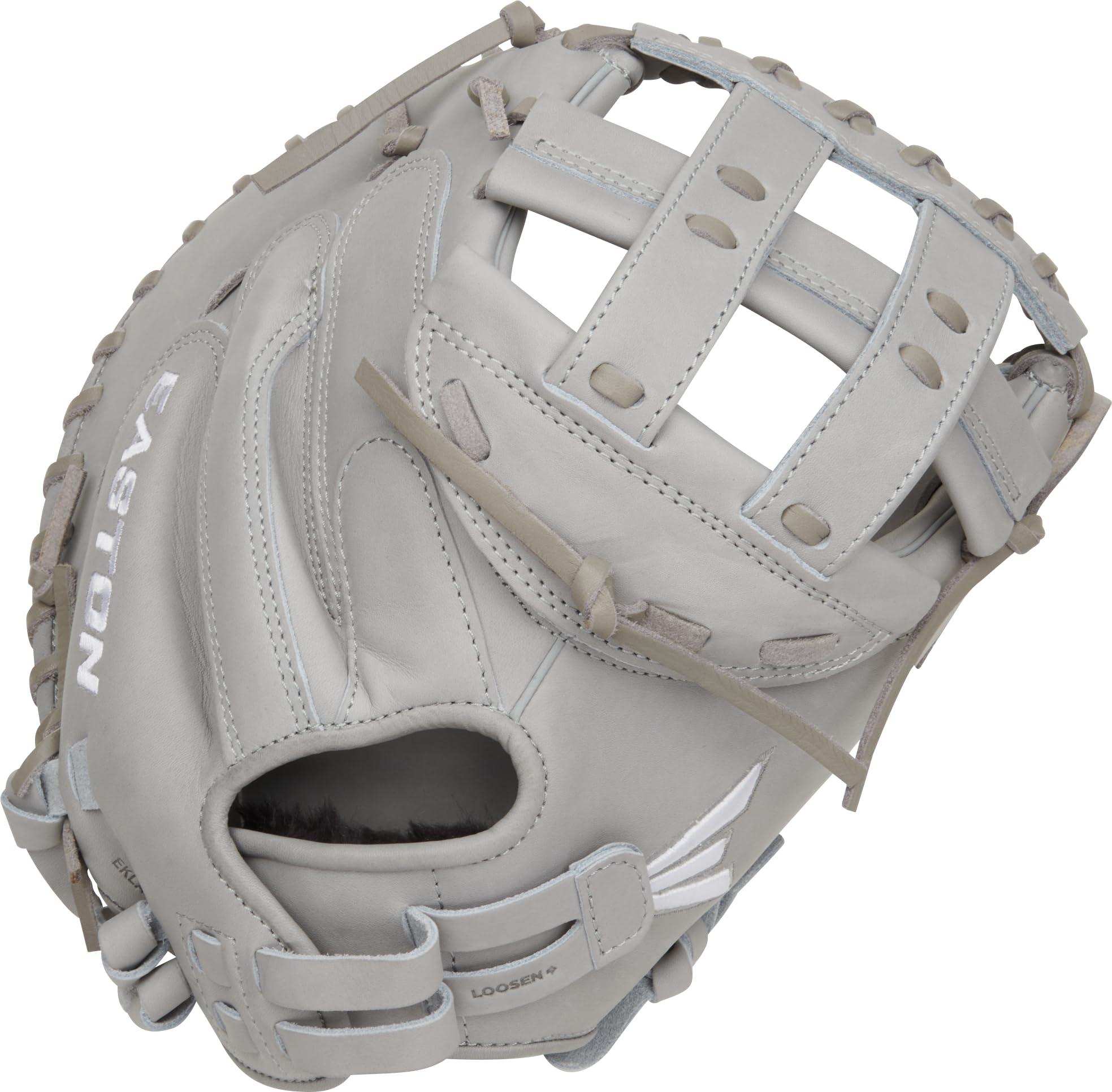 Easton Easton | Professional Collection Fastpitch Softball Catcher's Mitt | Right Hand Throw | 34" - Modified Pro H-Web | Grey