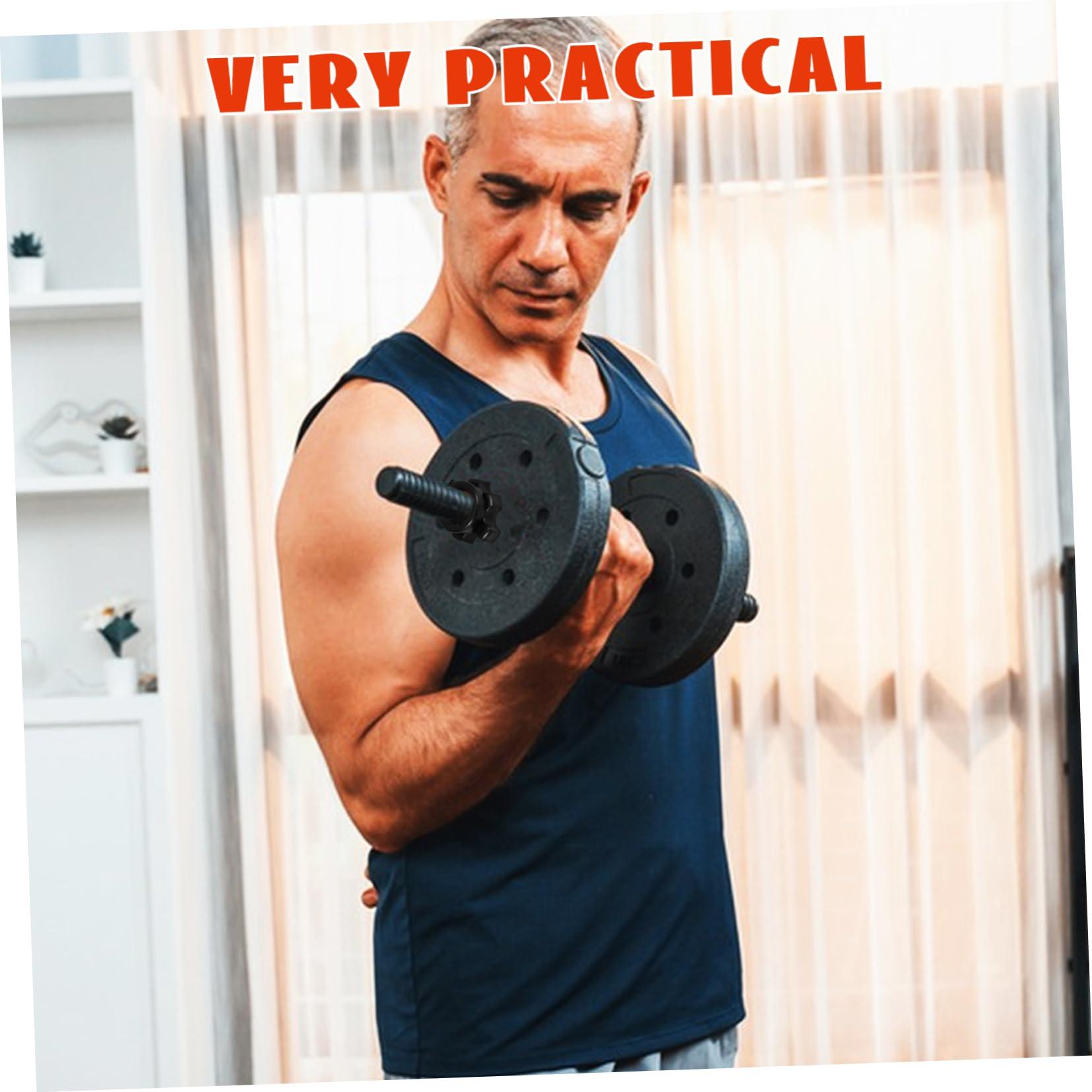 Toddmomy Toddmomy 4 Pcs fitness barbell collar dumbbel non-slip gym machines for home belt ring dumbbell bar screw Lavalier barbell hex nut cap dumbbell hexagon nut dumb bells household