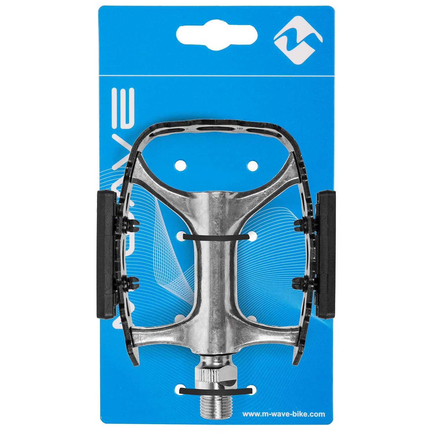 M-Wave M-Wave Unisex Adult Bicycle Pedal, Silver/Black, 82 x 113 mm