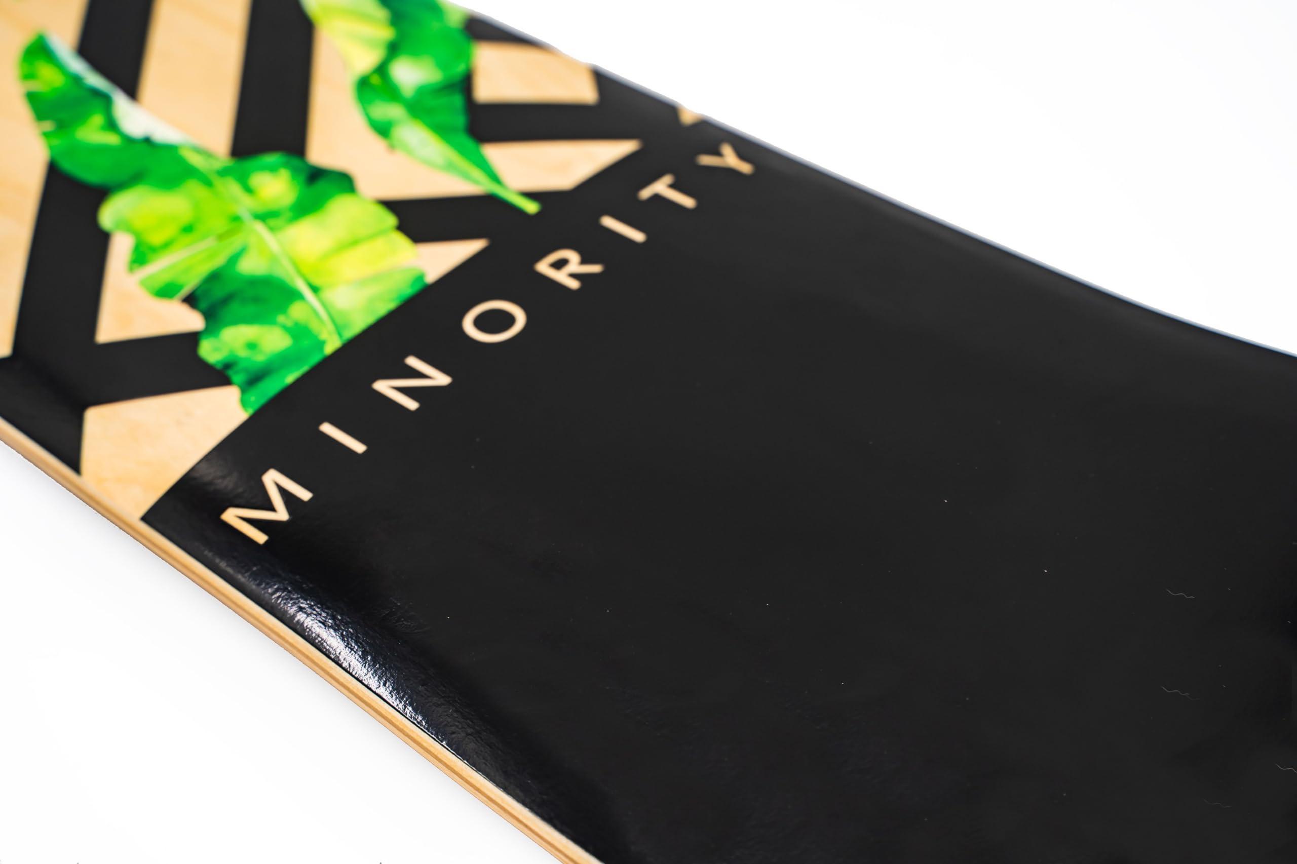 MINORITY MINORITY Downhill Maple Longboard Skateboard | 40-inch Drop Trough Deck | Made for Cruising Ride (Tropical)