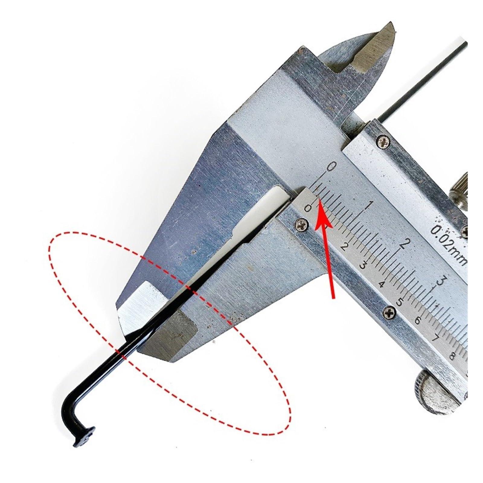 NORAZE NORAZE Bicycle 13G High-Carbon Steel Spokes and Nipples/130/137/190/204/209/210/214/220/243/250 Mm Knitting Needle (Color : Black, Size : 13G 204mm 5set)